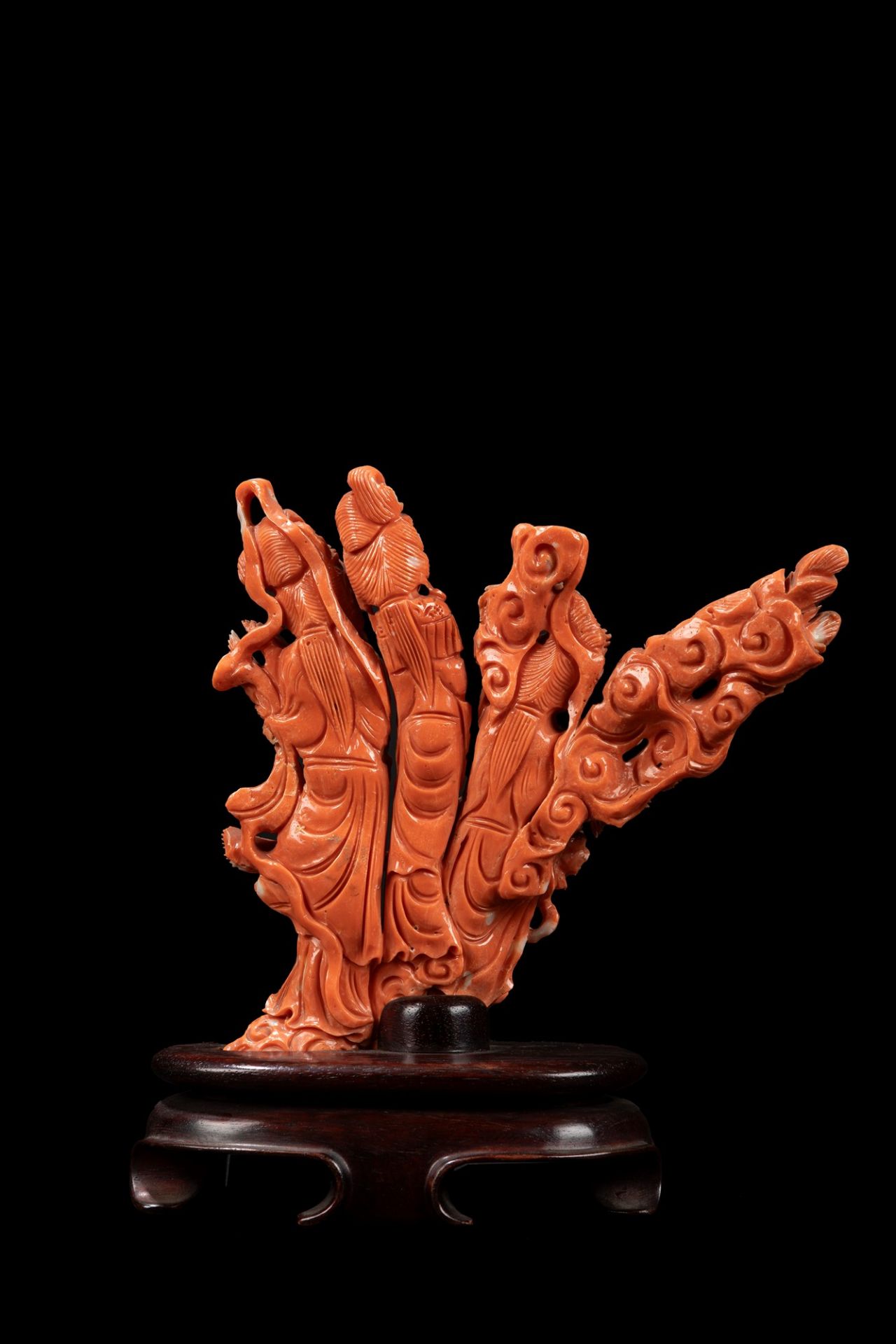 ☼A CORAL CARVING, China, first half of the 20th century - Image 2 of 2