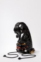 A BLACK AND RED LACQUERED KAWARI KABUTO, Giappone