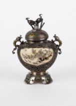 ☼A SHIBAYAMA SILVER CENSER, Japan, Meiji period (1868-1912)