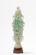 A SMALL JADEITE VASE, China, 20th century