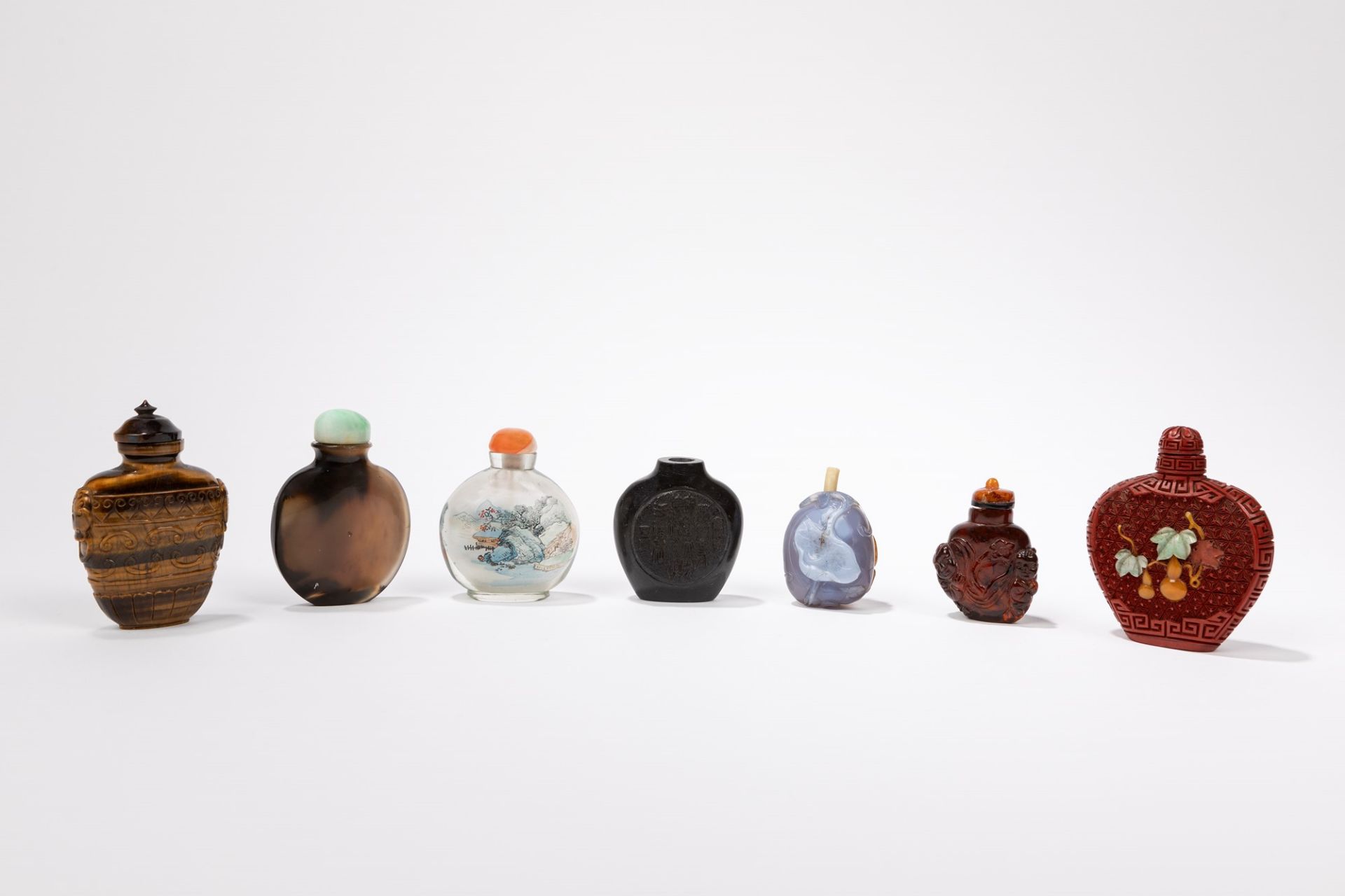 SEVEN SNUFF BOTTLES, China, 19th / 20th century - Image 2 of 2