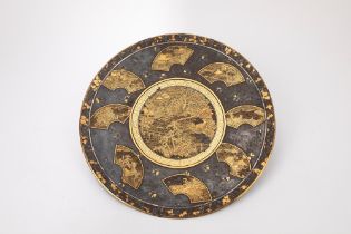 INLAID IRON PLATE, Japan, Meiji period (1868-1912)