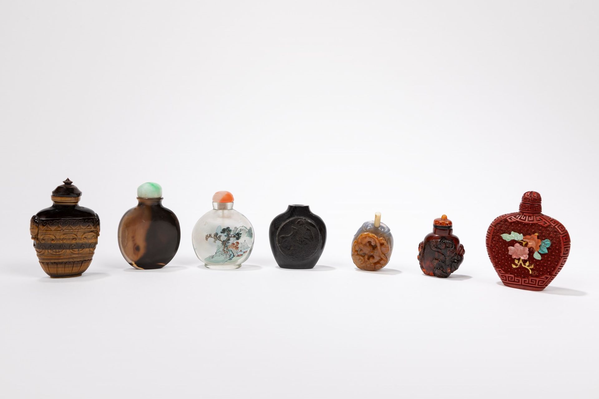 SEVEN SNUFF BOTTLES, China, 19th / 20th century