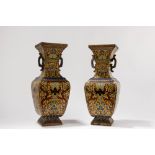 A PAIR OF CLOISONNE' VASE, China, early 20th century