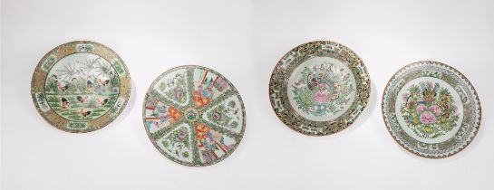 FOUR CANTON PORCELAIN DISHES, China, 20th century