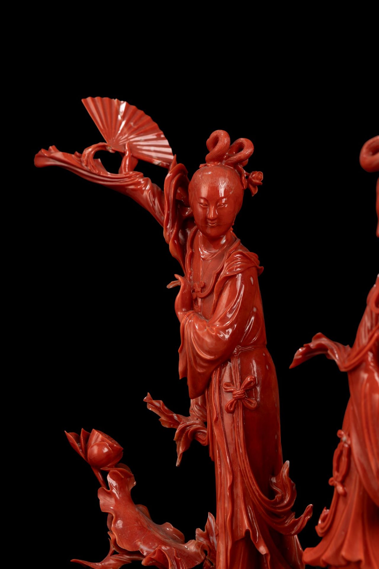 ☼A CARVED GROUP OF RED CORAL, China, Qing Dynasty, late 19th century - Image 3 of 8