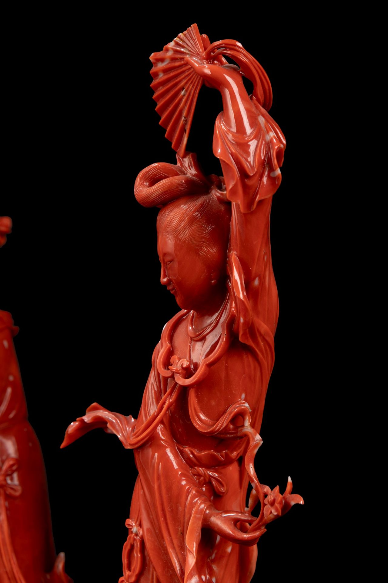 ☼A CARVED GROUP OF RED CORAL, China, Qing Dynasty, late 19th century - Image 5 of 8