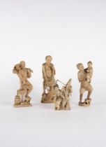 ☼FOUR IVORY OKIMONO, Japan, Meiji period (1868-1912)