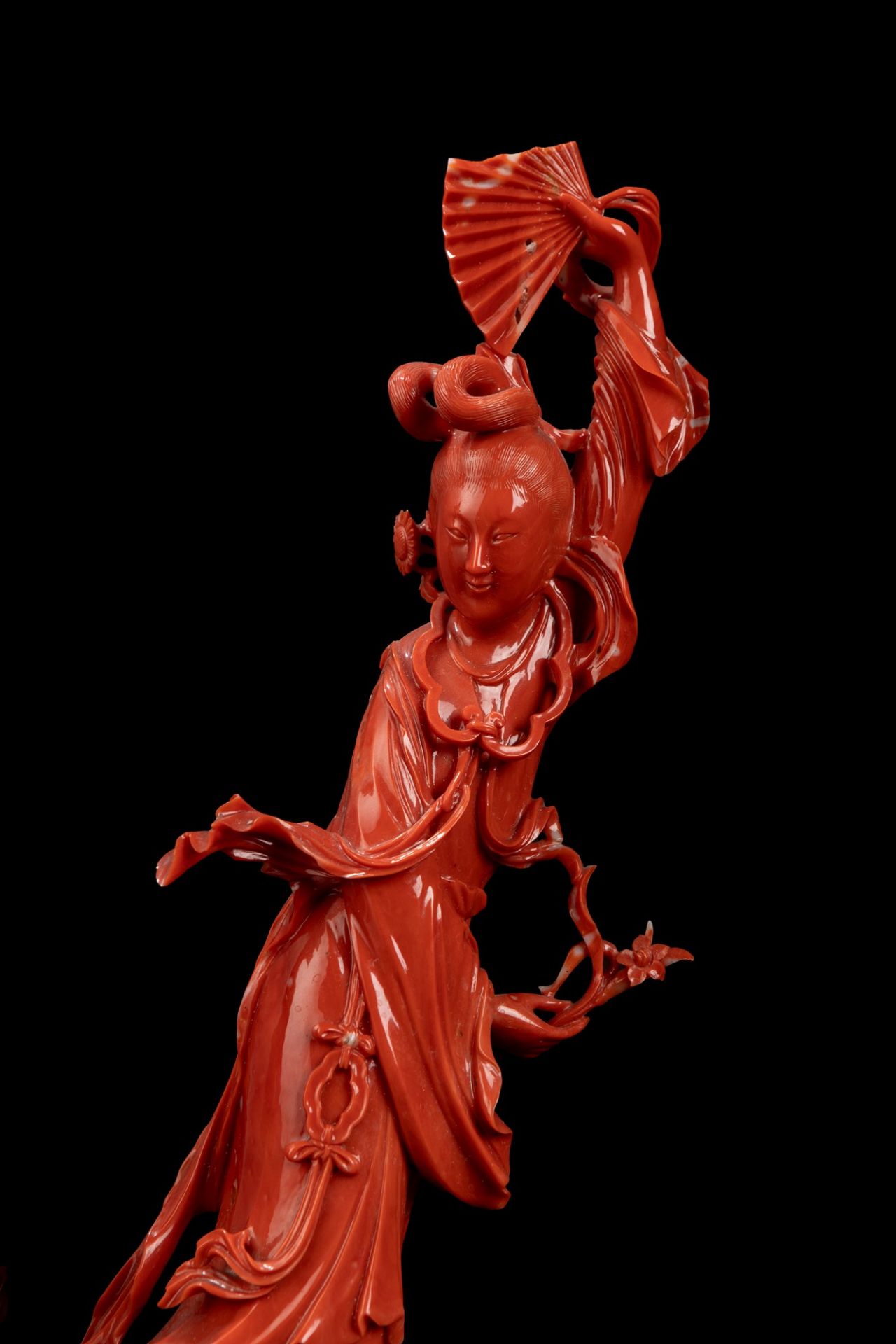 ☼A CARVED GROUP OF RED CORAL, China, Qing Dynasty, late 19th century - Image 4 of 8