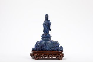 A LAPIS FIGURE, China, 20th century