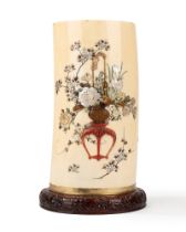 ☼AN IVORY SHIBAYAMA VASE, Japan, Meiji period (1868-1912)