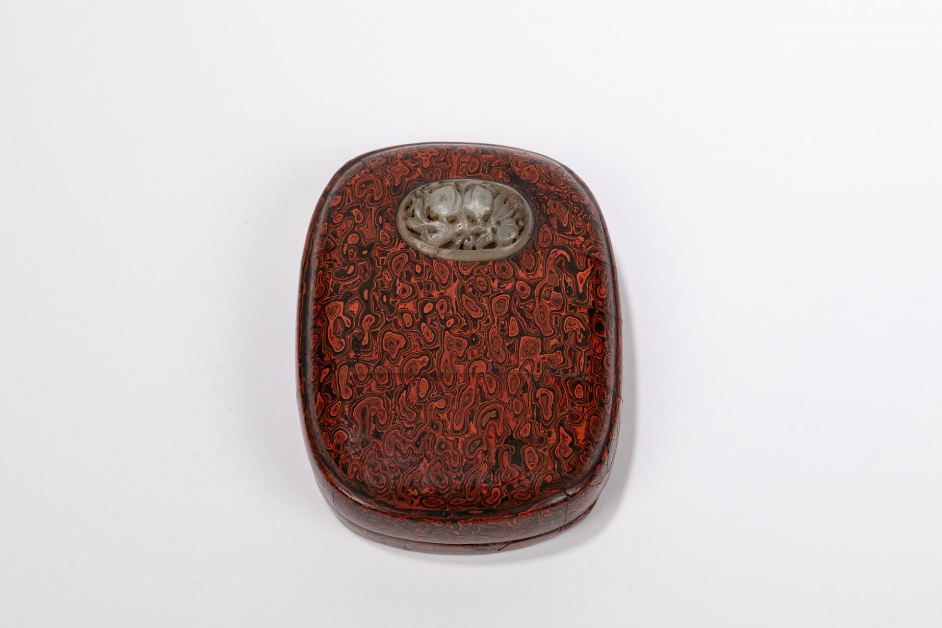 INK STONE WITH LACQUER BOX, China, Qing dynasty, 18th / 19th century