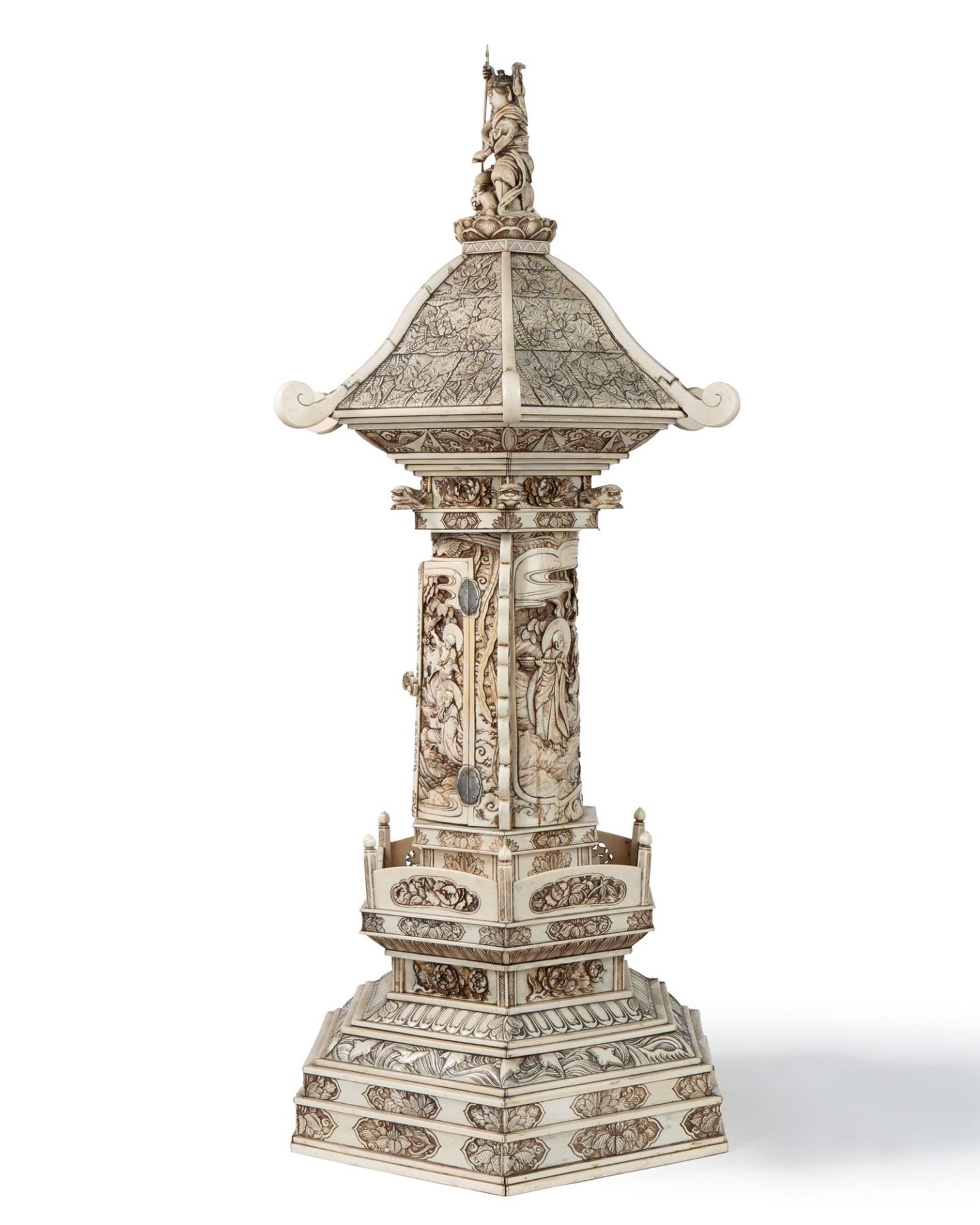 AN IMPORTANT IVORY PAGODA, Japan, Meiji period (1868-1912) - Image 4 of 9