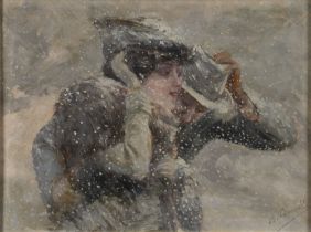 Basilio Cascella (Pescara 1860-Roma 1950) - Snow storm