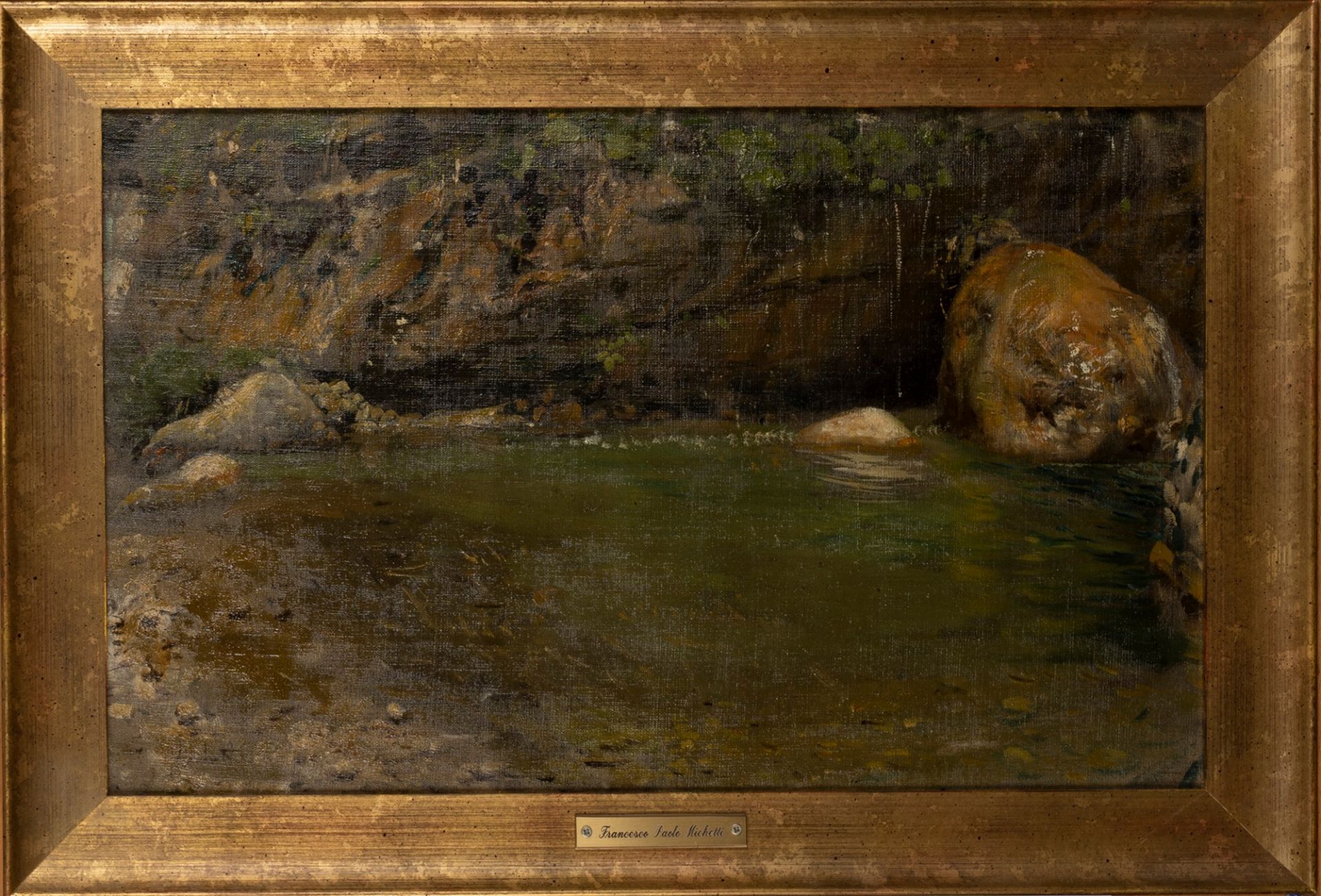Francesco Paolo Michetti (Tocco di Casauria 1851-Francavilla al Mare 1929) - The Orfento river, ci - Image 2 of 3