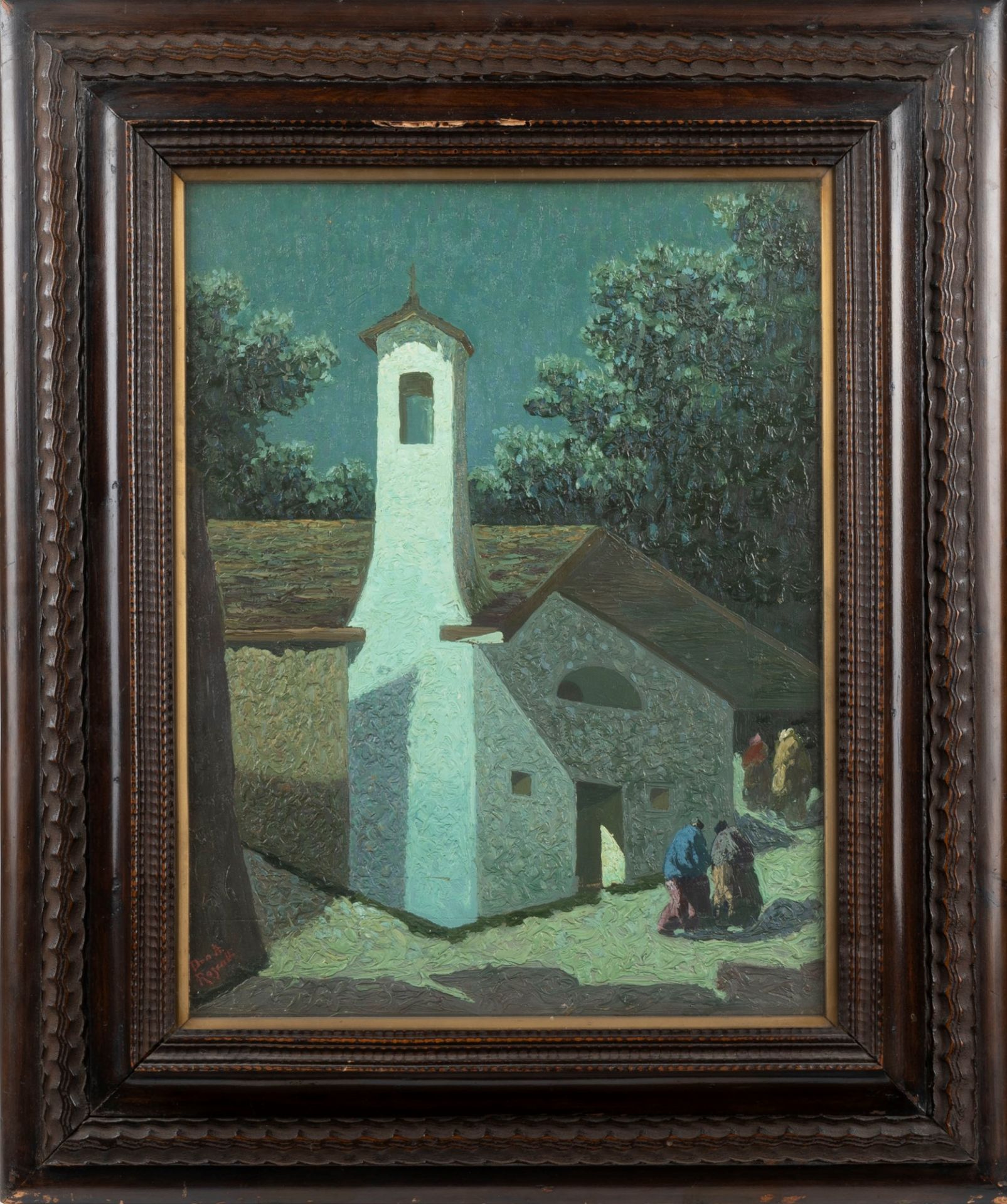 Don Angelo Rescalli (Azzanello 1884-Susa 1956) - "The Church of the Valley" - Bild 2 aus 3