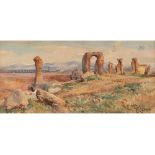 Onorato Carlandi (Roma 1848-1939) - Ruins in the Roman countryside