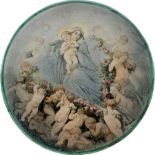 Basilio Cascella (Pescara 1860-Roma 1950) - Tondo with Madonna, Child and angels