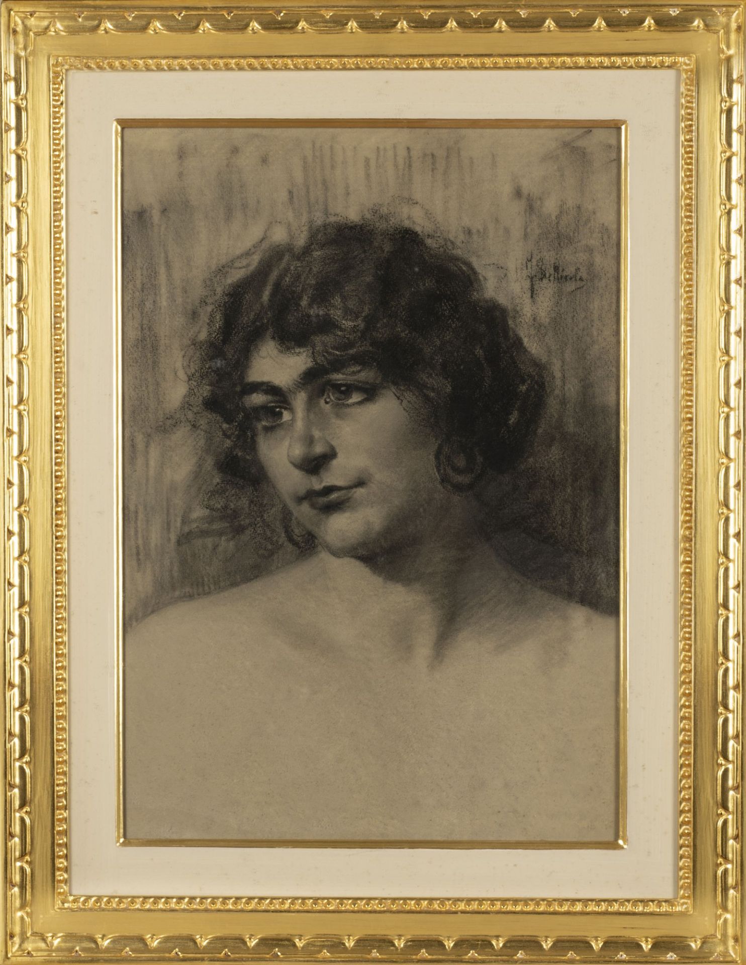 Francesco De Nicola (Musellaro 1882-Napoli 1961) - Female portrait - Image 2 of 3