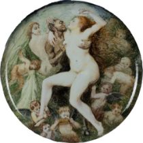 Basilio Cascella (Pescara 1860-Roma 1950) - Large plate with Bacchanal