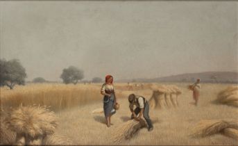 Raffaello Celommi (Firenze 1881-Roseto degli Abruzzi 1957) - The wheat harvest