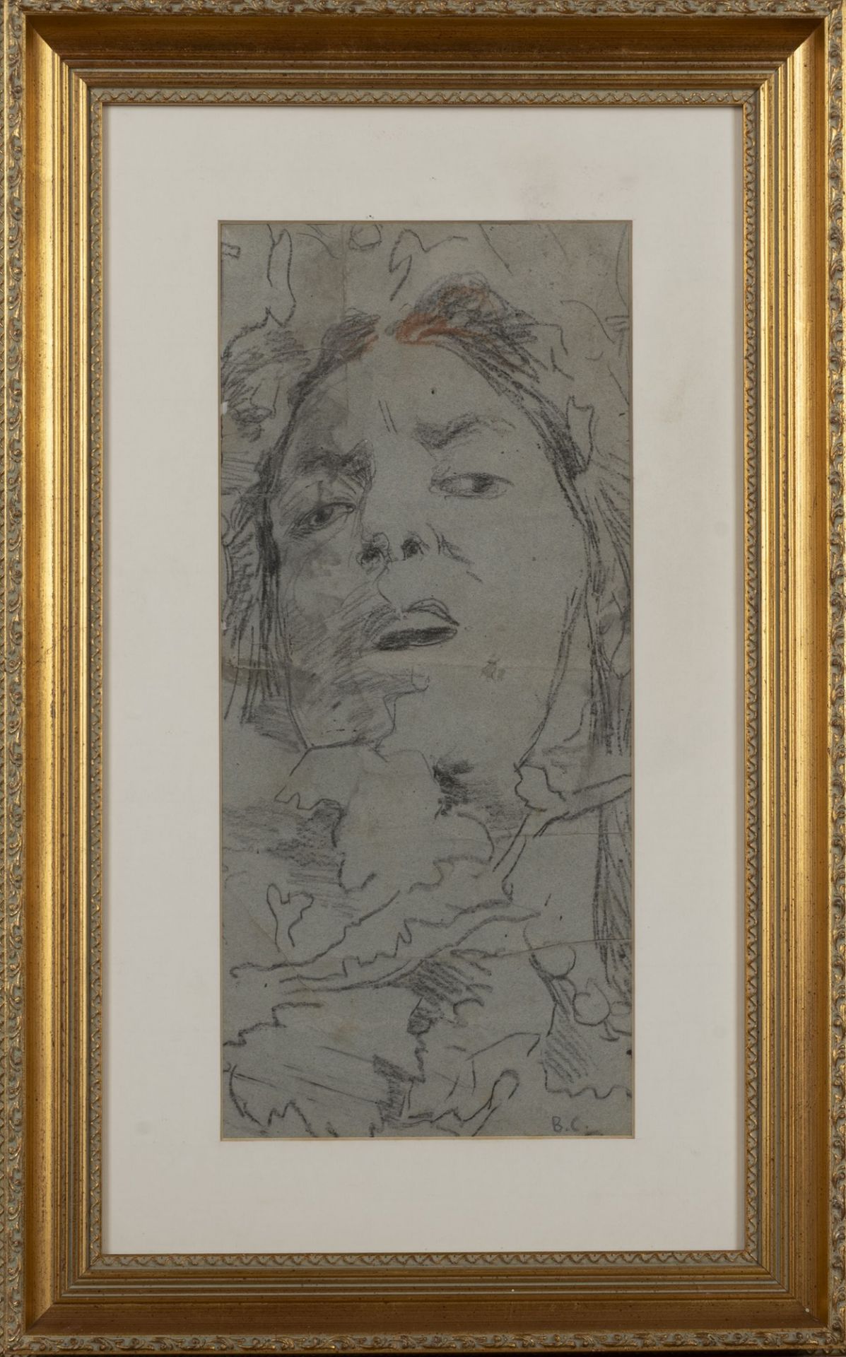 Basilio Cascella (Pescara 1860-Roma 1950) - Woman's face - Image 2 of 4