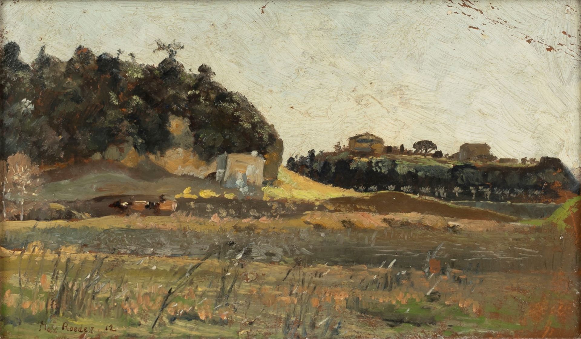 Max Roeder (Monaco 1866-Roma 1947) - Rome, view of the countryside, 1912