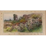 Onorato Carlandi (Roma 1848-1939) - Roman ruins with orange trees and oleanders in bloom