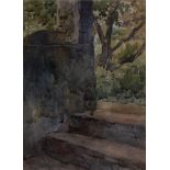 Onorato Carlandi (Roma 1848-1939) - Corner of the villa