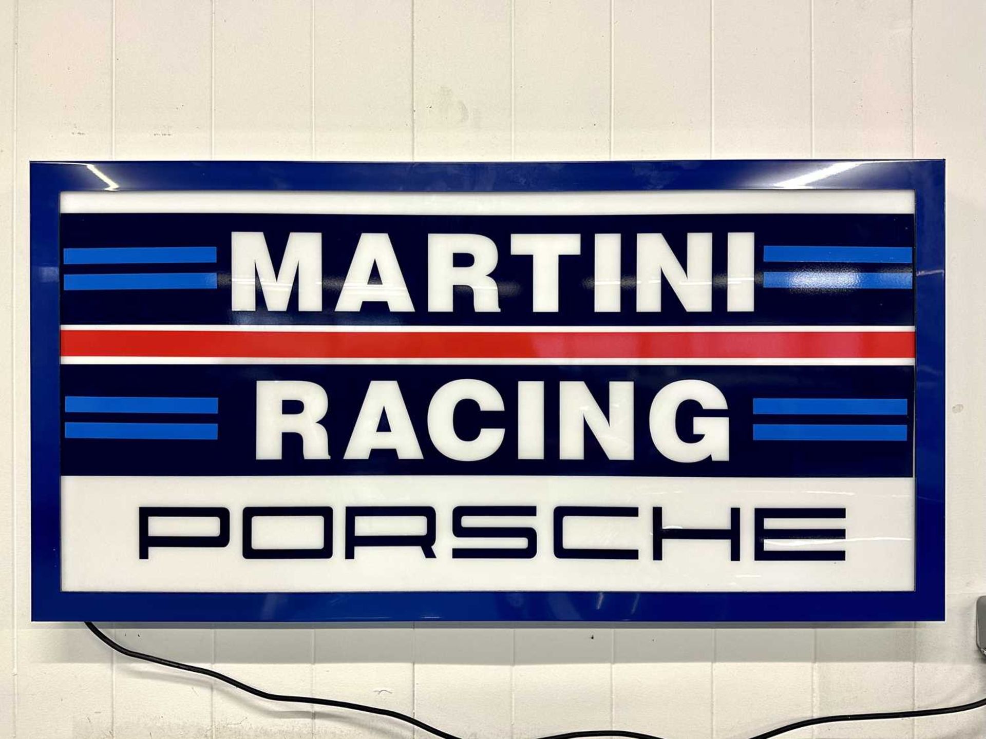 Illuminated Garage Sign Porsche Martini Racing - NO RESERVE