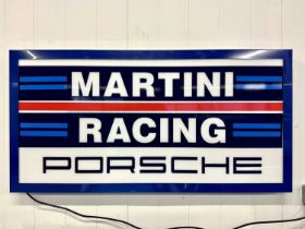 Illuminated Garage Sign Porsche Martini Racing - NO RESERVE