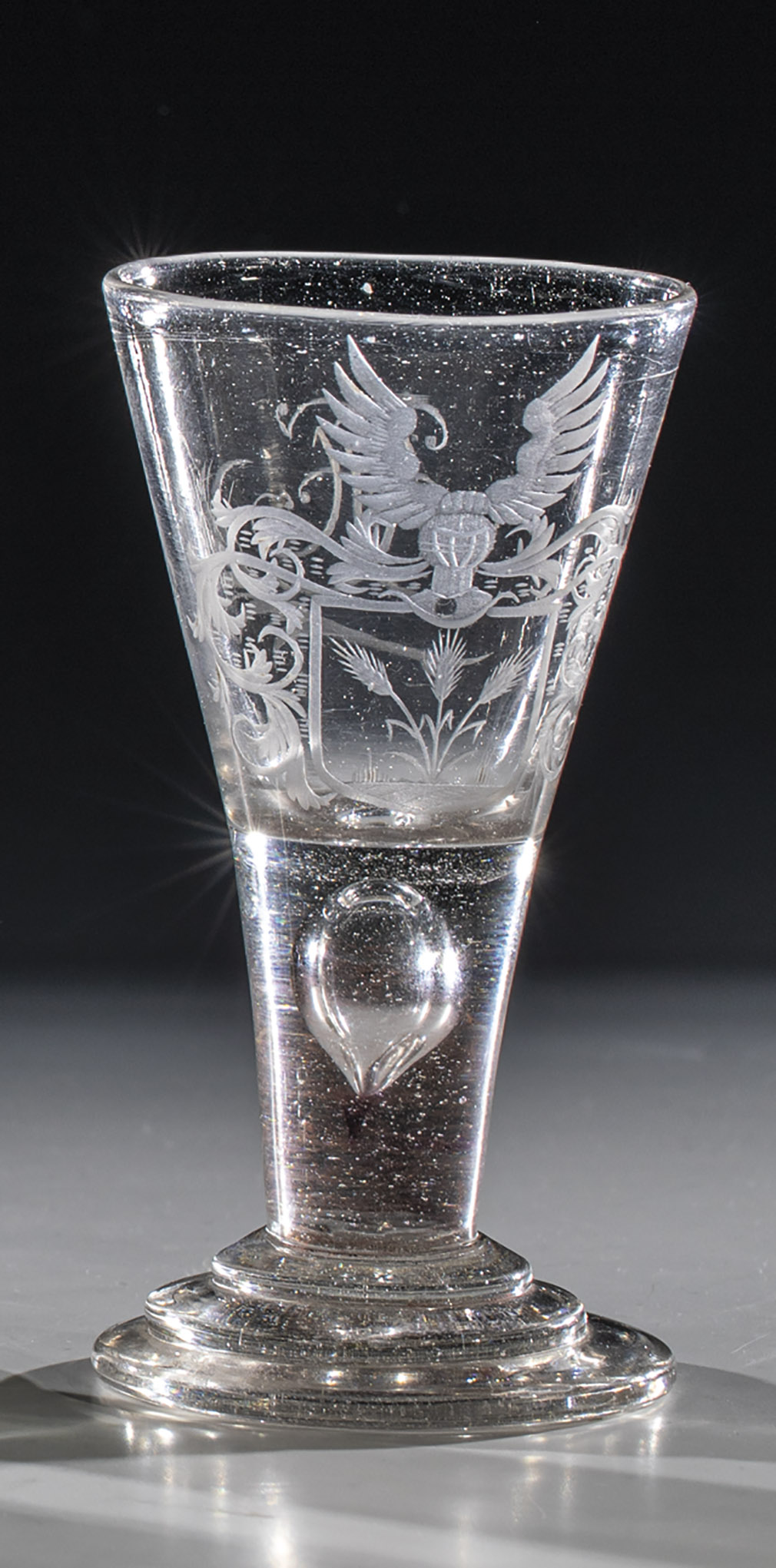 Shot glass with coat of arms