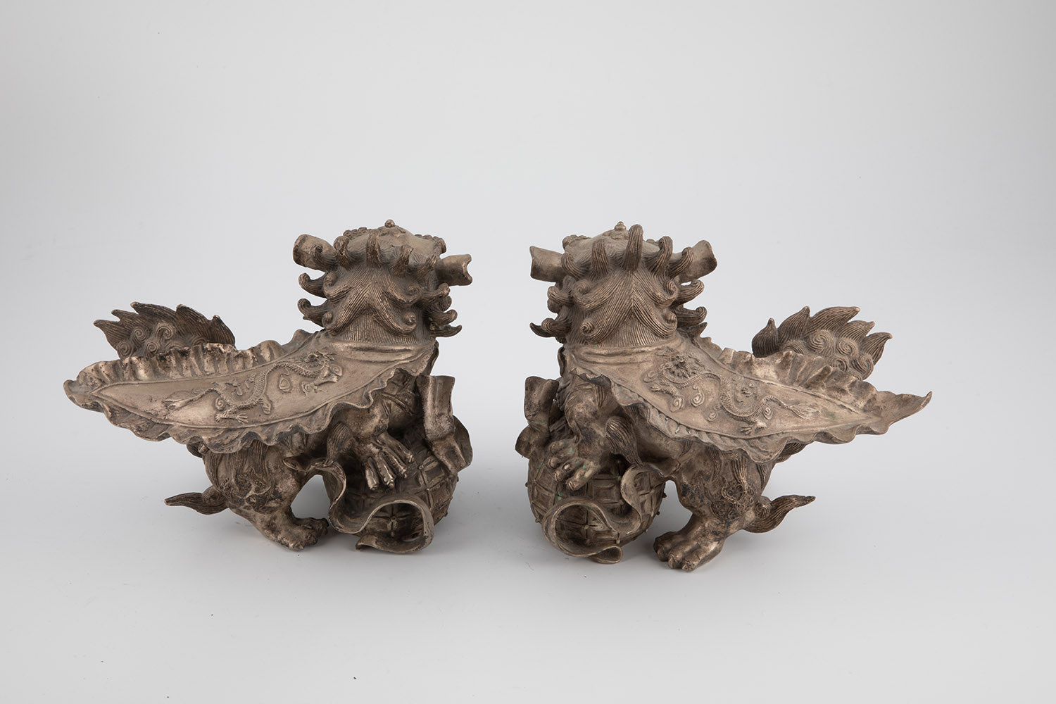 Pair of decorative guardian lions - Image 2 of 2