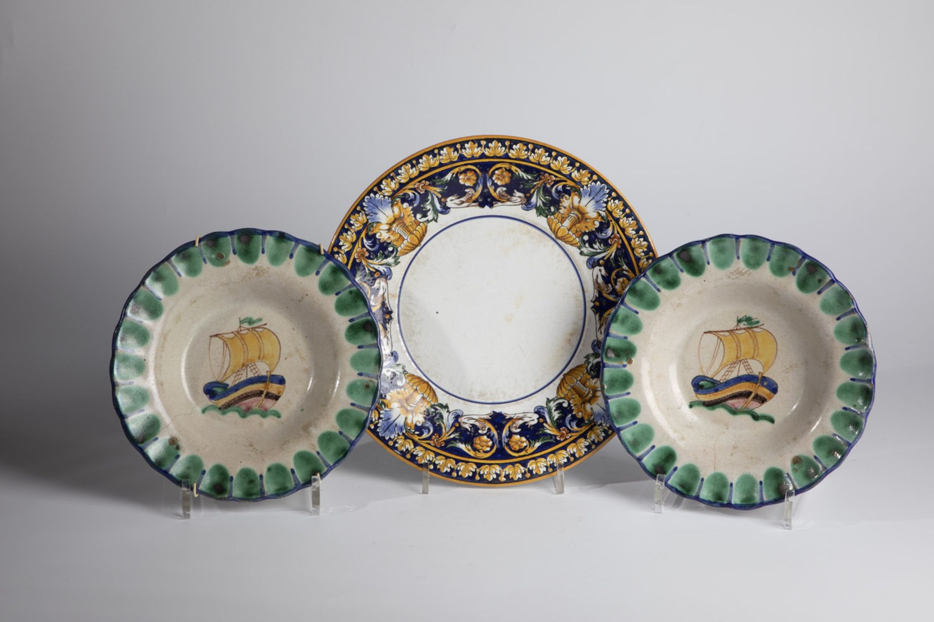 Three ceramic plates