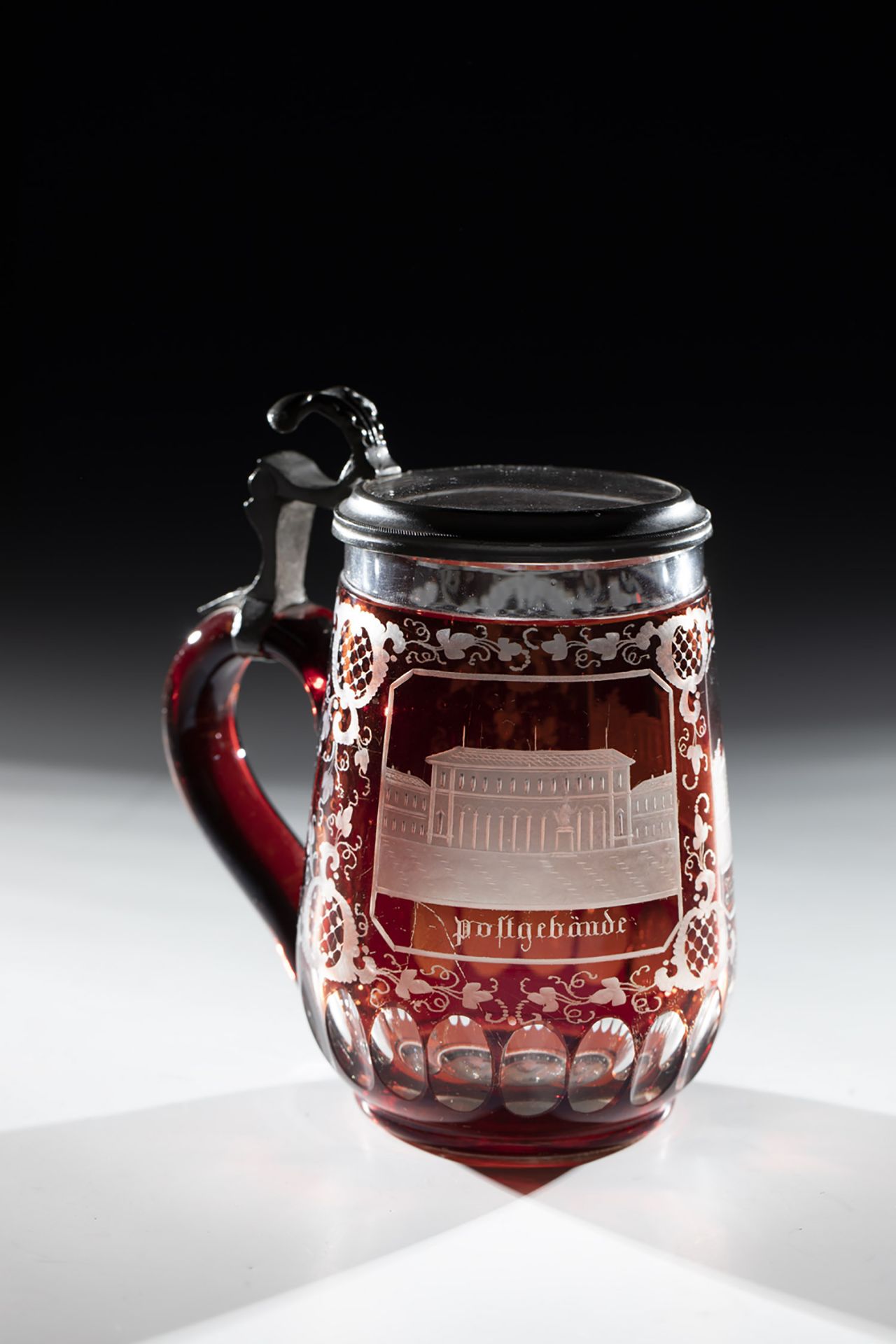 Lidded jug with views of Winterthur - Image 3 of 3