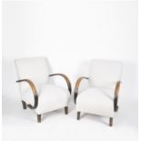 Paar Loungechairs, Jindrich Halabala, um 1930