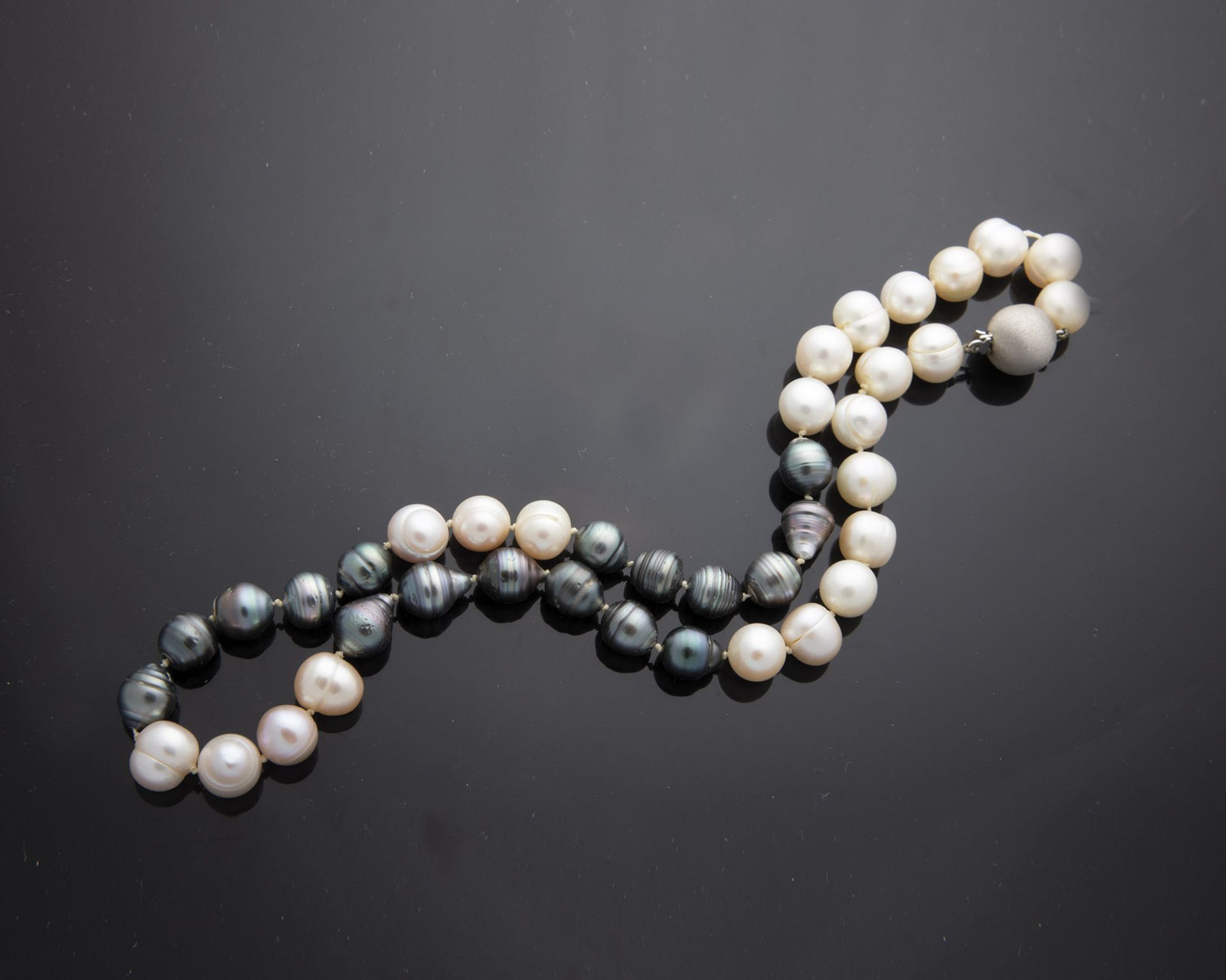 Yin-Yang Pearl Necklace