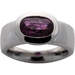 Band ring with Burmese ruby