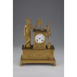 Mantel clock with allegory of the harvest