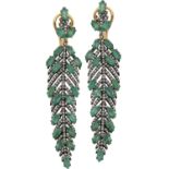 Emerald Diamond Drop Earrings