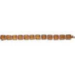 Citrine bracelet with brilliant-cut diamonds