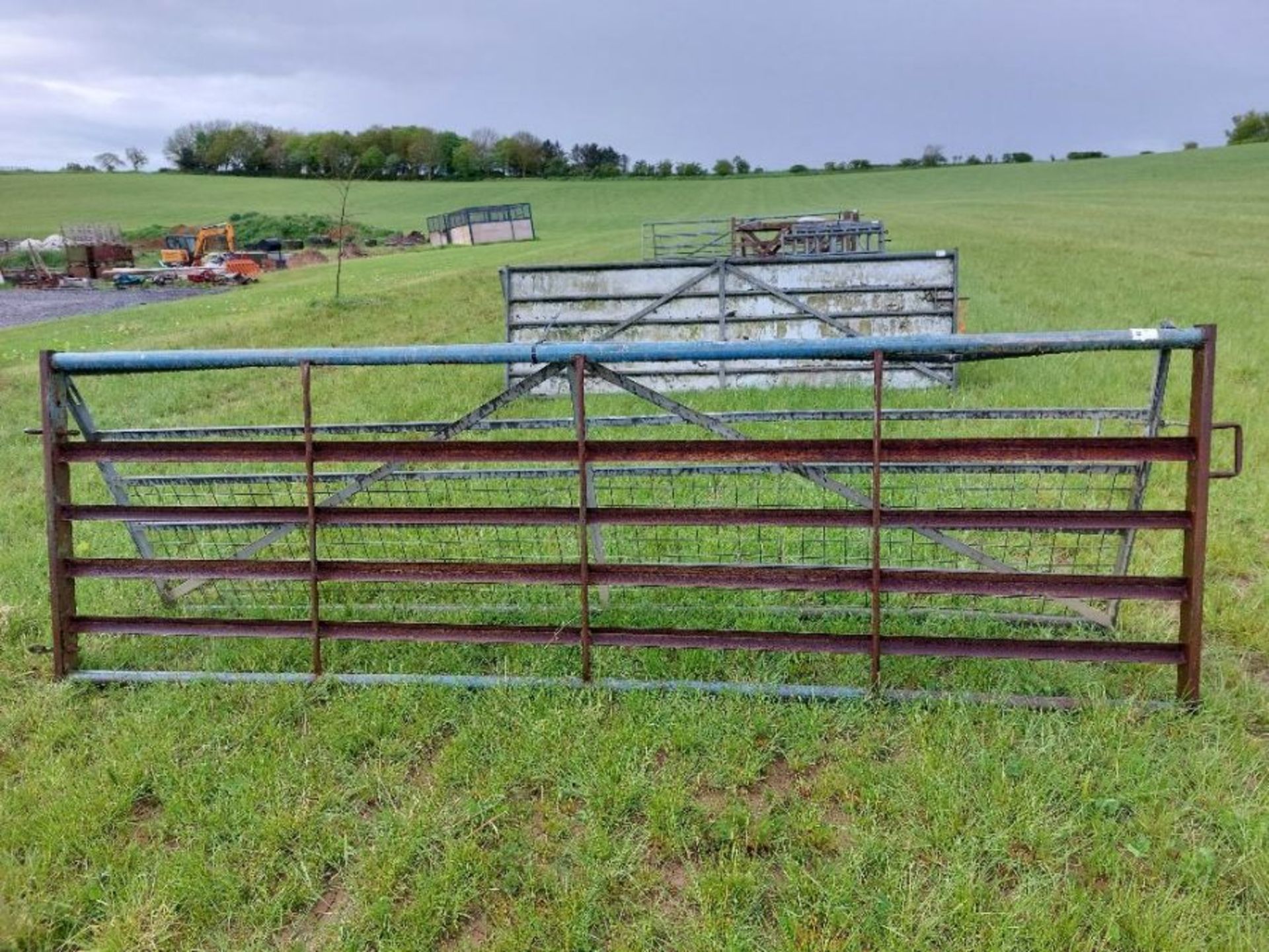 2no. 12ft galvanised gates