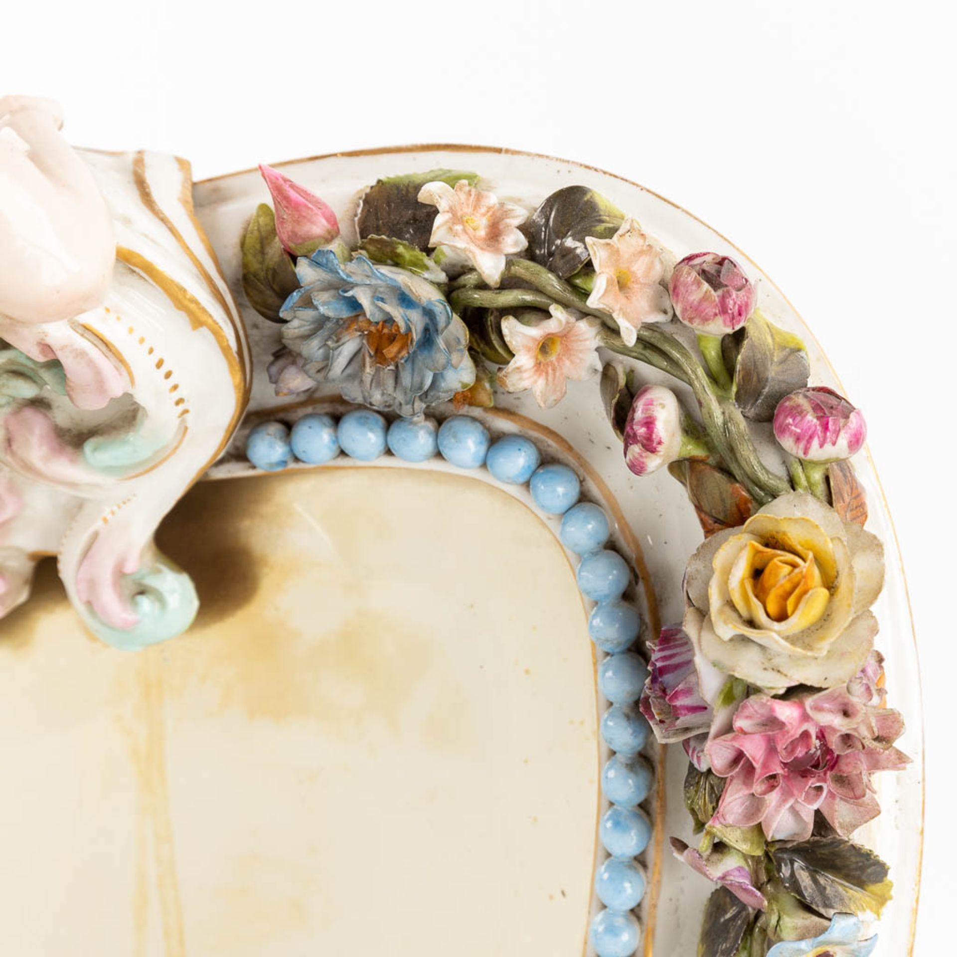 JACOB-PETIT (1796-1868) 'Table Mirror' made of porcelain. 19th C. (W:38 x H:51 cm) - Image 12 of 19