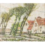 Alfons BLOMME (1889-1979) 'Landscape with farmhouse' oil on canvas. (W:58 x H:49 cm)