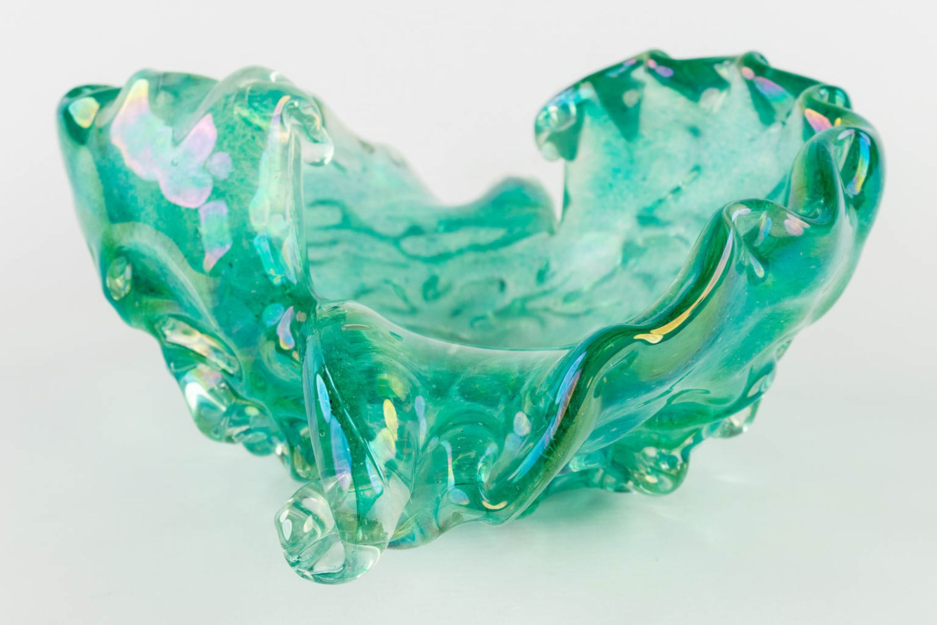 A vide-poche and duck, glass, Murano, Italy. (L:22 x W:29 x H:10,5 cm) - Image 13 of 16