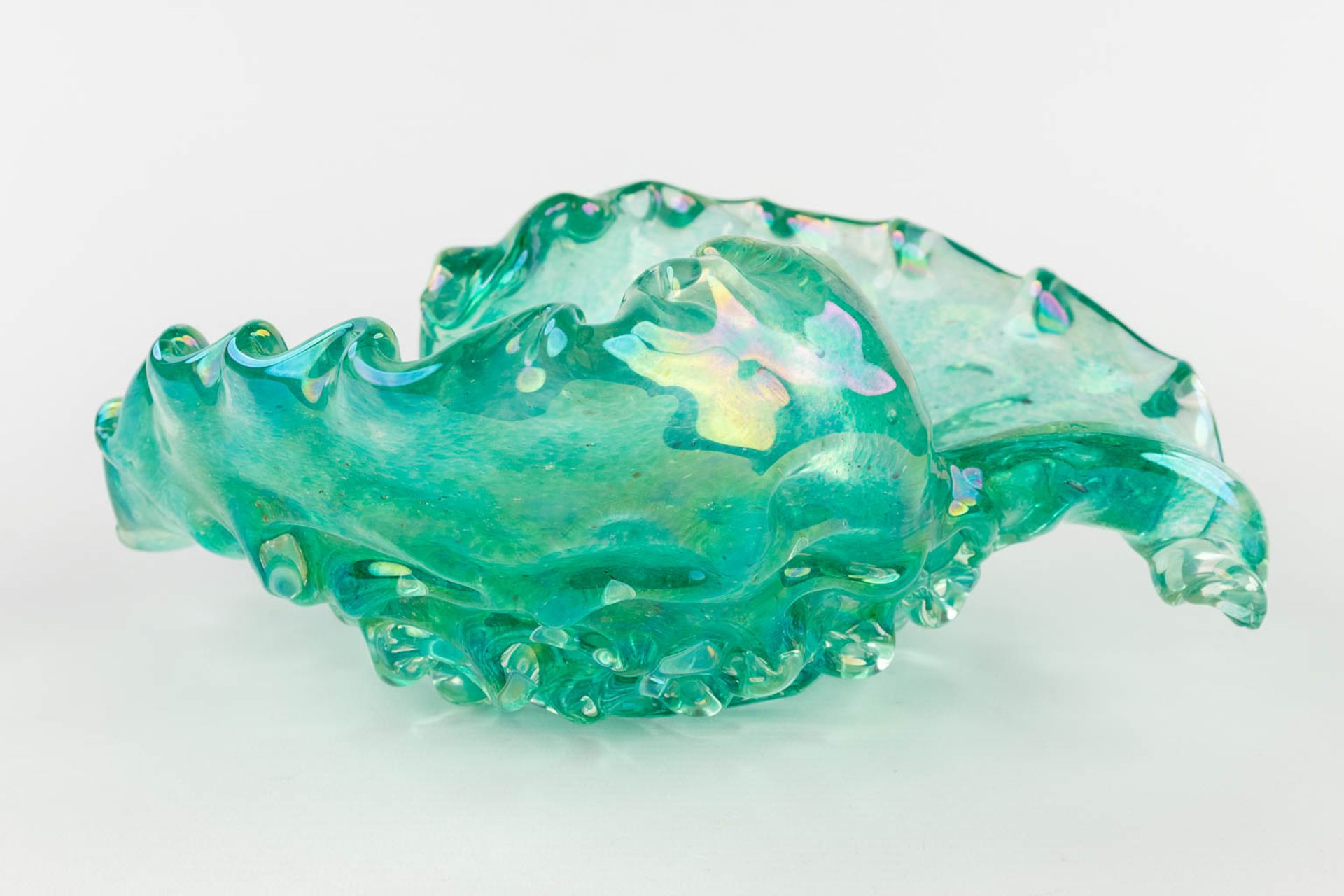 A vide-poche and duck, glass, Murano, Italy. (L:22 x W:29 x H:10,5 cm) - Image 10 of 16