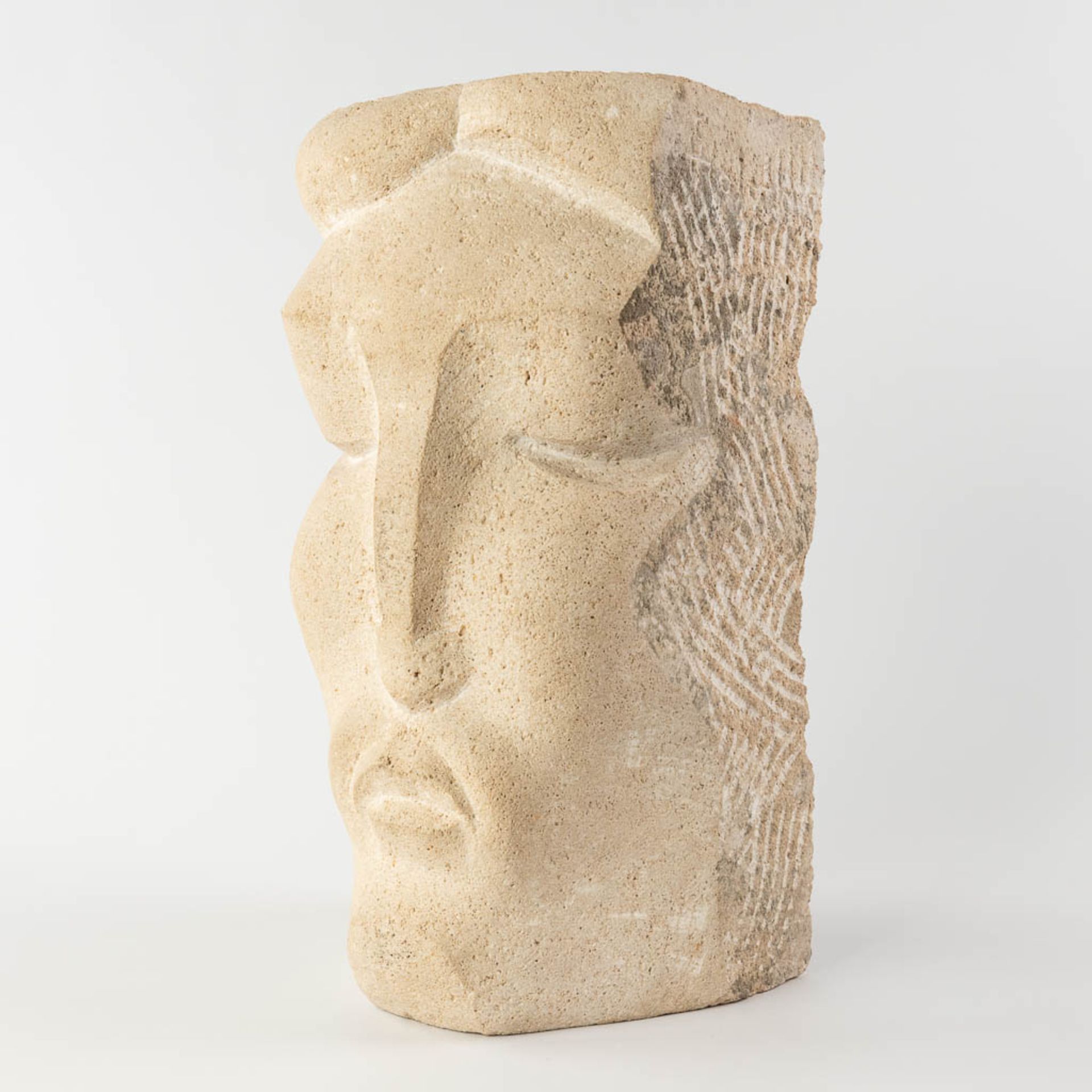 Gérard HOLMENS (1934-1995) 'Head' sculptured stone. 1959 (L:20 x W:17,5 x H:38 cm) - Bild 8 aus 12