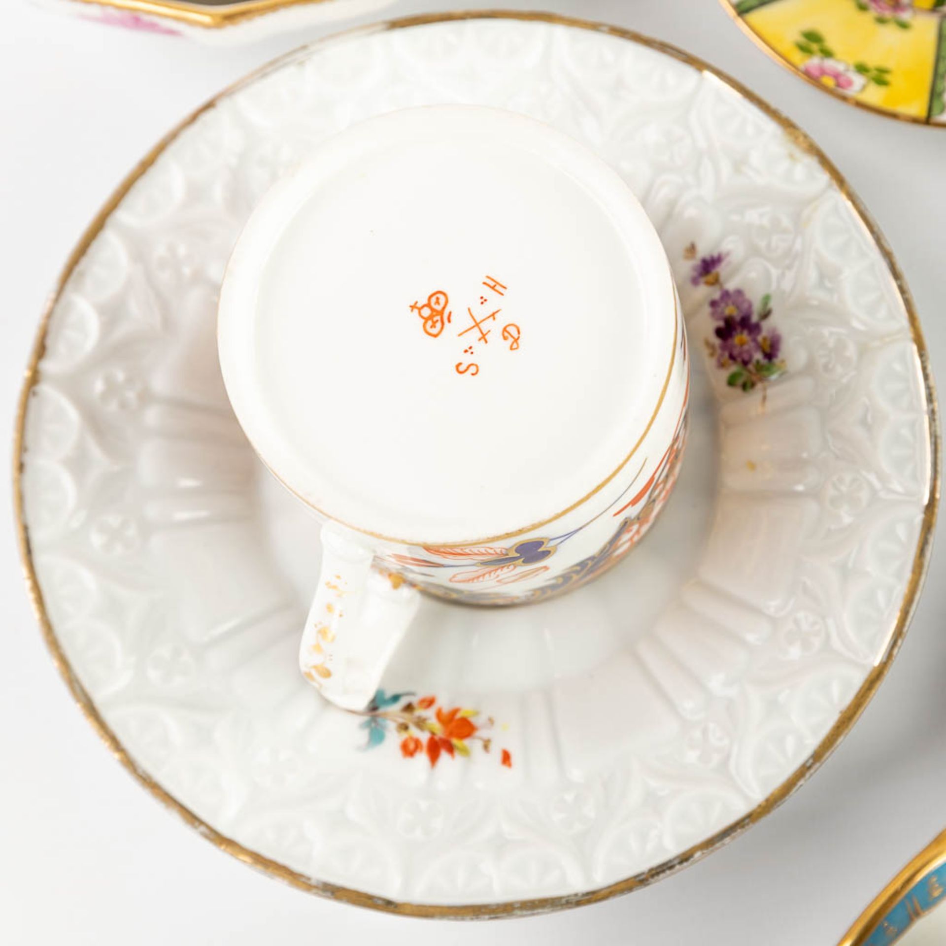 A large collection of porcelain items and table accessories of multiple marks. 19th and 20th C. (H:2 - Image 14 of 36