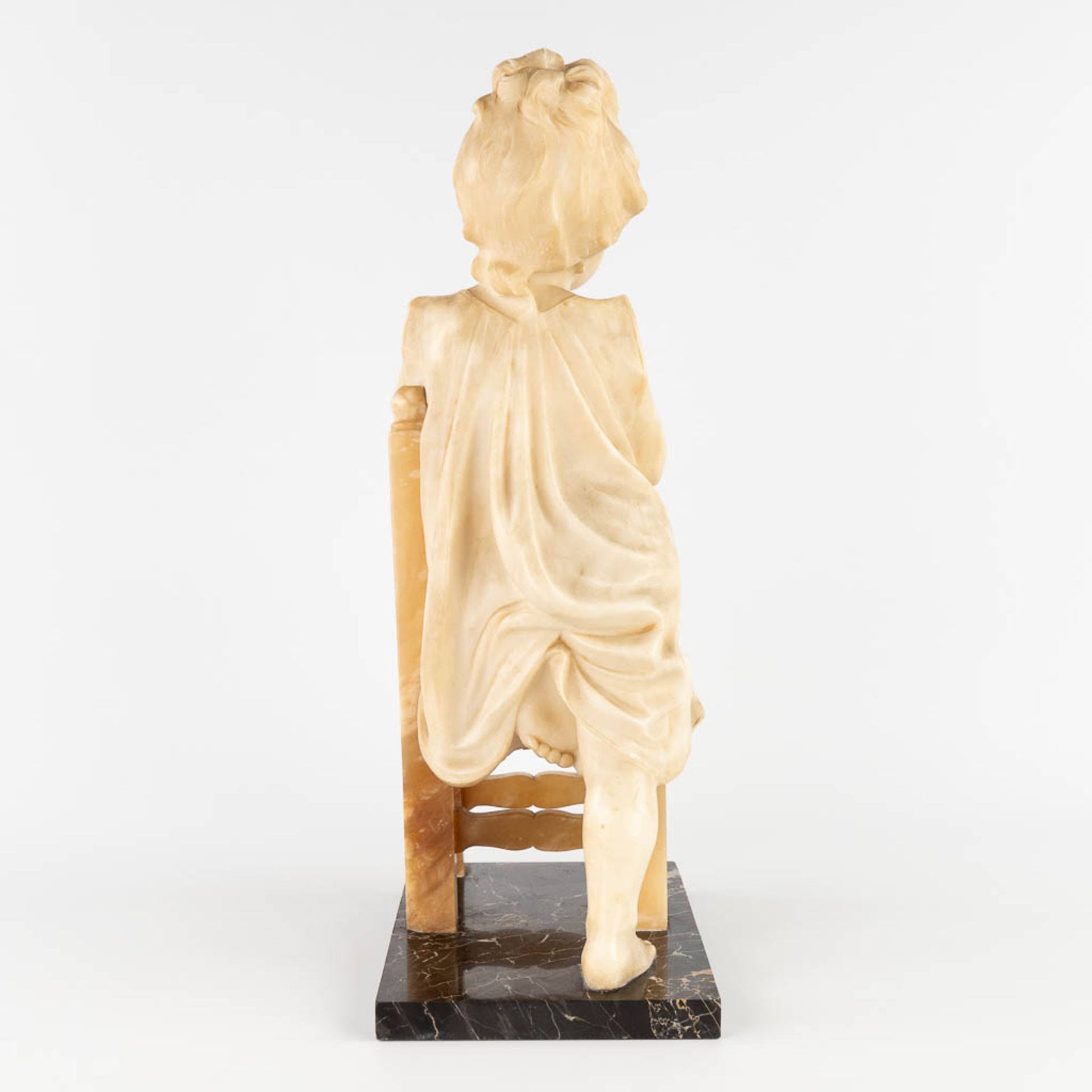 Guglielmo PUGI (c.1850-1915) 'The Prayer' sculptured alabaster. (L:28 x W:18 x H:54 cm) - Bild 4 aus 11