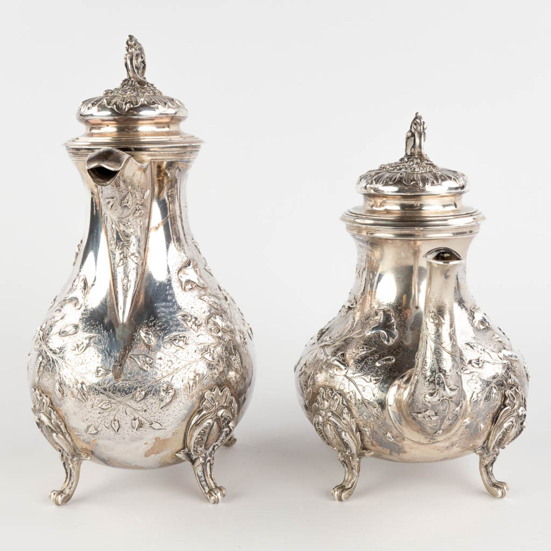 Rodolphe BEUNKE (XIX-XX) a 4-piece silver Coffee and Tea service. 1580g. Circa 1900. (L:10 x W:16 x - Bild 10 aus 22